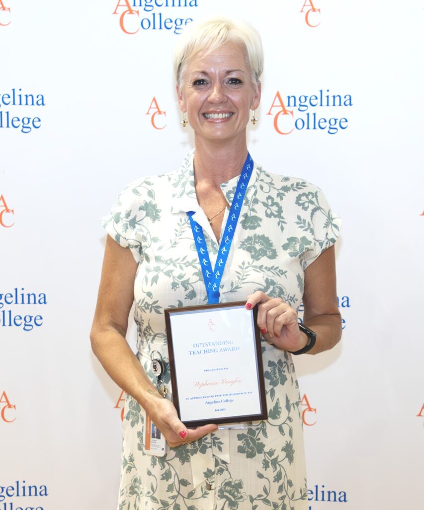 Outstanding Teaching Award goes to Stefanie Vaughn at the AC Awards Ceremony in 2025