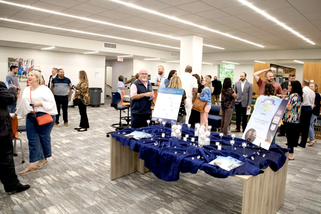 Attendees of the Library Grand Re-opening and Dinner at the Diamond Kickoff